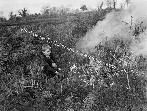 BOY LIGHTING BONFIRE